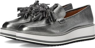 Johnston & Murphy Gracelyn Tassel Loafer Womens Shoes Pewter : 8.5 M, EVA/Leather/Rubber