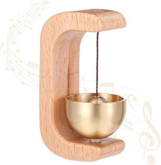 OEM Timbre De Madera, Timbre Magn&eacute;tico Sin Necesidad De Taladrar, Campanilla De Viento Con Campana De Lat&oacute;n, Oficinas, Hogares Y Jardines