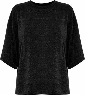 Kocca Blouses, female, Black, Size: XL Chic Round Neck Blouse