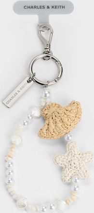 Charles & Keith Crochet Seashell-Starfish Beaded-Handle Charm
