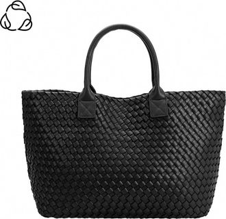 Melie Bianco Womens Norah Recycled Vegan Tote Bag In Black