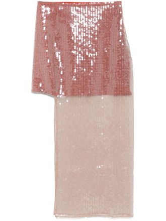 Nensi Dojaka asymmetric midi skirt - Brown