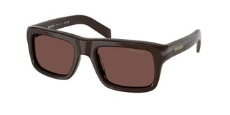 Prada PR D11SF Asian Fit 27I90W Mens Sunglasses Brown Size 56
