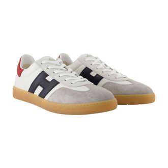 Hogan Mens Color-Block Leather Sneaker White Calfskin