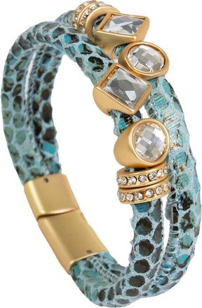 Saachi Saachi Bling Charm Leather Bracelet