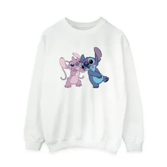 Disney Dames/Dames Lilo & Stitch Kisses Sweatshirt (Wit)