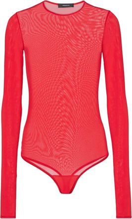Wardrobe.NYC Body semi trasparente - Rosso