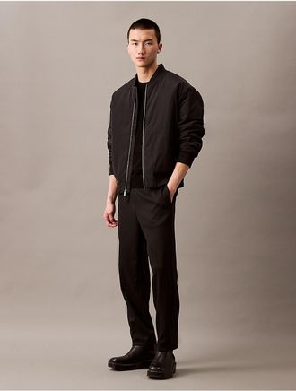 Calvin Klein Mens Stretch Twill Track Pant - Black - XS