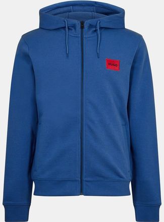 HUGO BOSS Hugo Mens Zip Through Hoodie in Medium Blue - Size X-Small