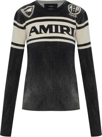 Amiri T-shirt girocollo con logo - Nero