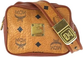 MCM Pre-owned Belt Bags, female, Brown, Size: ONE SIZE Pre-owned Visetos PVC waist bag