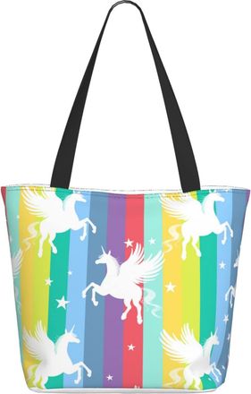 AOOEDM Colorful Unicorns Horse Ladies Shopping Bag 13x11x7in.The Perfect ValentineS Day Gift.It Is The Best ValentineS Day Gift For Mom, Daughter, Wife,Etc