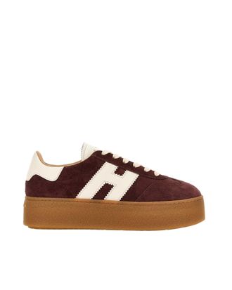 Hogan Bordeaux Cool Suede Leather Sneakers