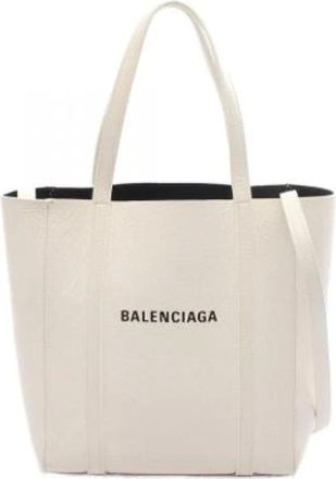 Balenciaga Pre-owned Tote Bags, female, White, Size: ONE SIZE Pre-owned Leather Tote Bag