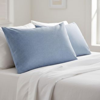 KASANOVA Coppia federe 50x80 cm melange azzurro