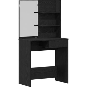 vidaXL Vidaxl - Dressing Table Black oak 74.5 x 40 x 141 cm Engineered wood