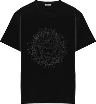 Versace Black Medusa Crystal T-Shirt