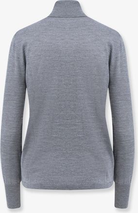 Aspesi Womens Turtleneck Virgin Wool Sweater Grey
