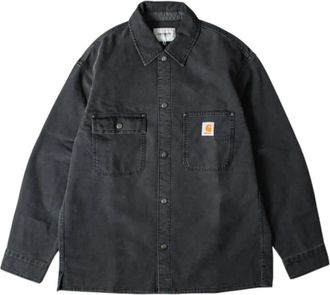Carhartt Work in Progress Parrish Shirt Jacket - Heren - Spijkeroverhemden - Grijs - S - Katoen - Overhemden
