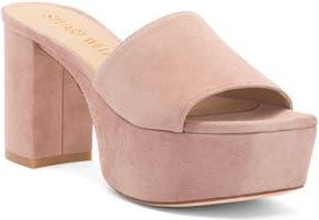 Stuart Weitzman Platform Sandal in Fawn at Nordstrom Rack, Size 10