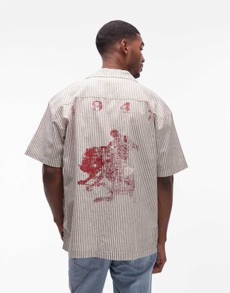 Wrangler Camicia giacca resort a maniche corte verde oliva