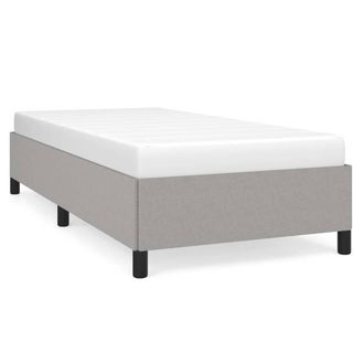 Berkfield Home Bed Frame Light Grey 90x190 cm Single Fabric