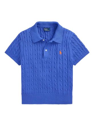 Polo Ralph Lauren cable-knit polo top - Blue