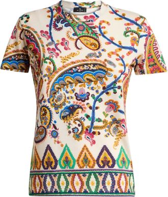 Etro T-shirt con stampa paisley - Toni neutri