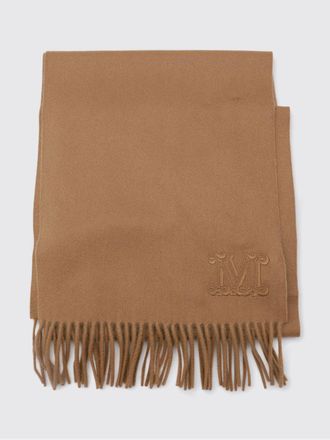 Max Mara Dalia Monogram Pure Cashmere Scarf with Fringed Edges