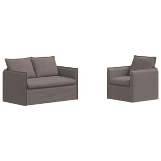 vidaXL Juego De Sof&aacute; 2 Uds. Topo Tela Vidaxl