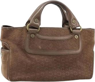 Celine Pre-owned Handbags, female, Brown, Size: ONE SIZE Pre-owned Canvas Hand Bag