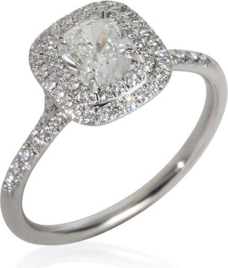 Tiffany & Co. Pre-Owned Tiffany & Co. 1.07 ct Cushion Diamond Soleste Double Halo Engagement Ring