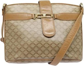Celine Pre-owned Cross Body Bags, female, Beige, Size: ONE SIZE Pre-owned Canvas celine-bags