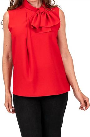 Scapa Sleeveless Ribbon Top In Red