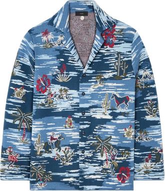 Alanui Camicia Tex-Hawaii Roundtrip - 4844-Midnight-Multicolor