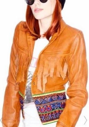 One Teaspoon Morrison Leather Jacket In Brown