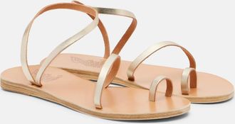 Ancient Greek Sandals Metallic leather sandals