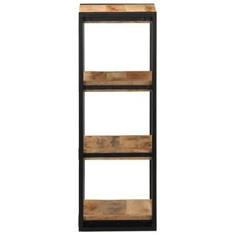 Berkfield Home Wall Shelf 35x35x100 cm Solid Rough Wood Mango in Brown | Size: 35 x 35 x 100 cm