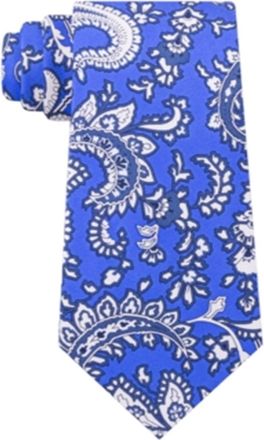 Tommy Hilfiger Mens Blue Paisley Slim Neck Tie