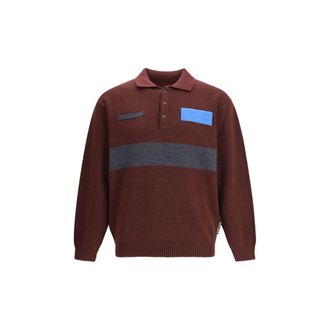 GR10K Bordeaux Wool Polo Mens Shirt