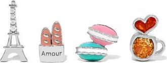 Girls Crew Cafe de Paris Set of 4 Assorted Single Stud Earrings in Silver at Nordstrom