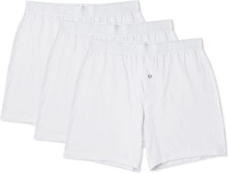 MeMoi Assorted 3-Pack Cool Stretch Cotton Boxer Shorts in White at Nordstrom, Size Xx-Large