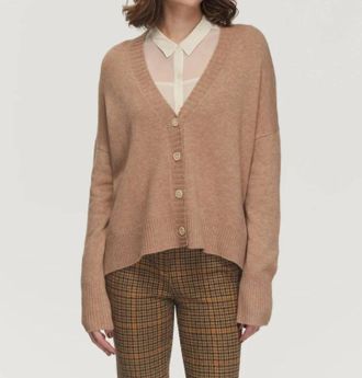 Kerisma Gwyneth V-Neck Cardigan In Camel