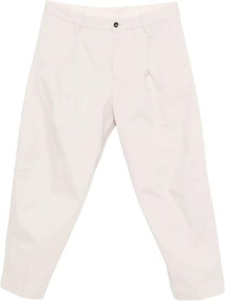 Nine In The Morning Giulio Pleat Broeken - Heren - Straight fit broeken - Wit - 2XL - Katoen - Broeken