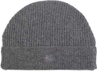 Etro logo-embroidered beanie - women - Viscose/Cashmere/Wool - One Size - Grey