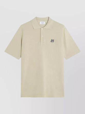 Maison Kitsun&eacute; cotton piqu&eacute; comfort-fit short-sleeve polo shirt