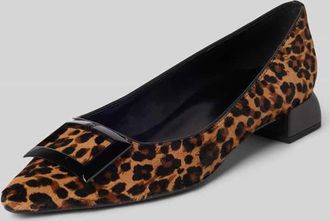 H&ouml;gl Pumps aus Leder im Animal-Look in Cognac, Gr&ouml;&szlig;e 36