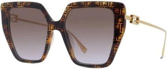 Fendi Sunglasses, female, Brown, 55 MM, Baguette Sunglasses