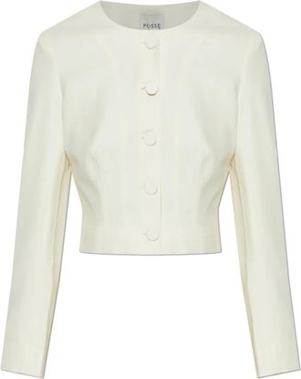 Poss&eacute; Elspeth Blazer - Dames - Blazers - Beige - XS - Wol - Jassen
