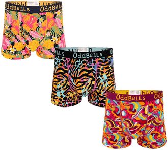 Oddballs Mens Boxers Multipack - 3 Classic Fit Cotton Boxer Shorts, Underwear with Elastic Waistband - Breathable, Soft Mens Boxer Briefs (UK, Alpha, XXS, Regu